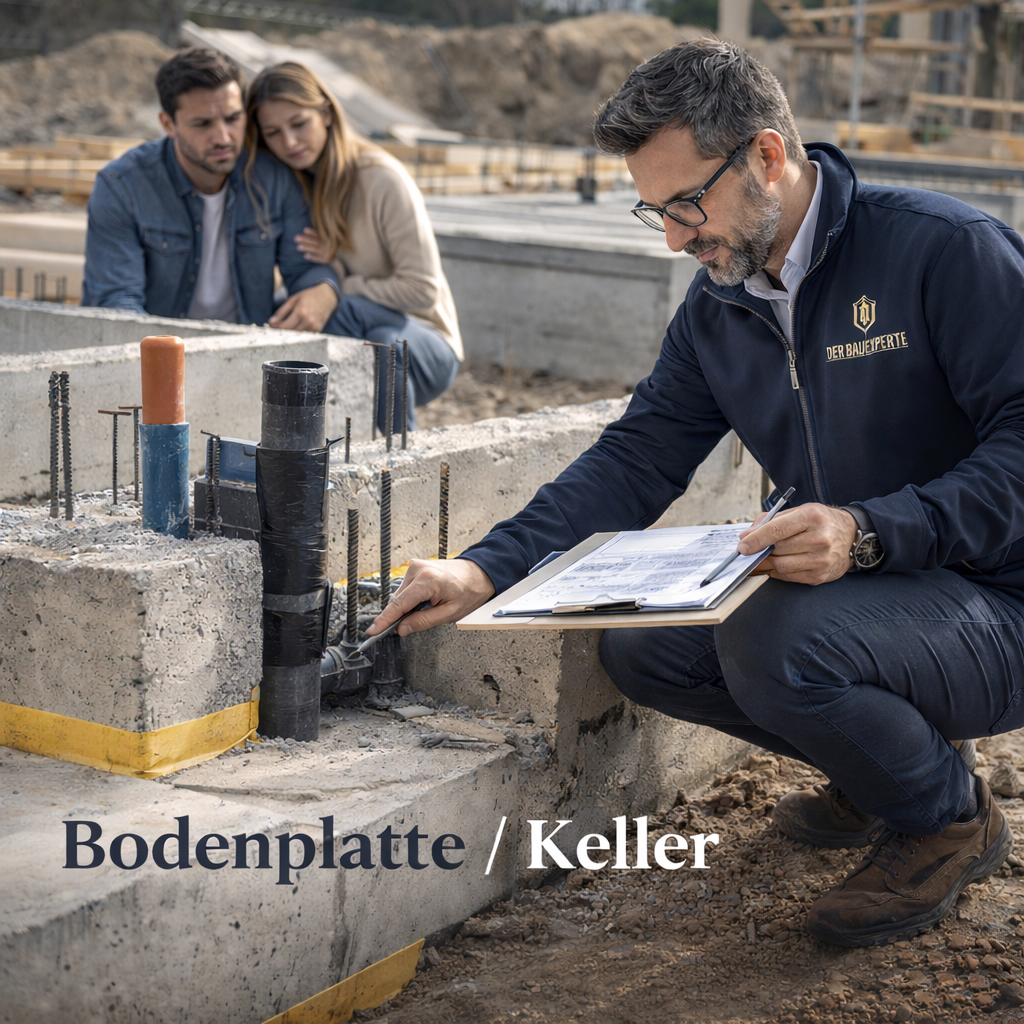 Bodenplatten- oder Kellerabnahme